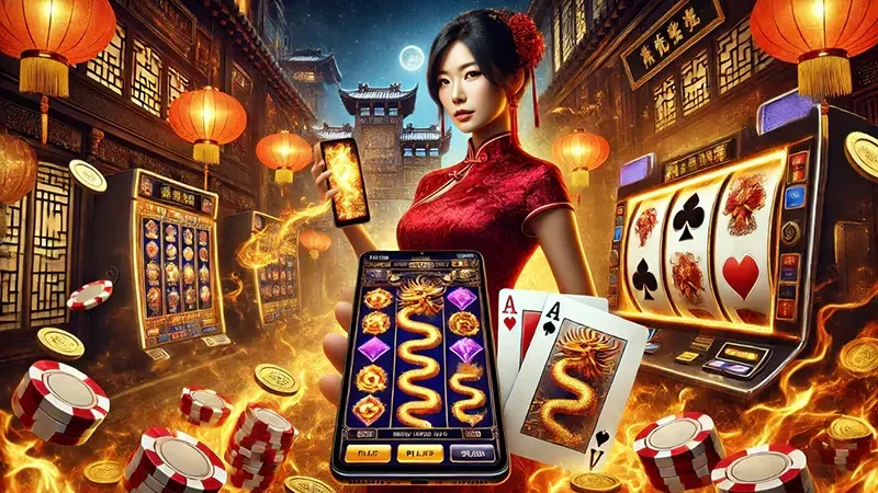 Tampilan slot mobile dengan reel dan panel permainan